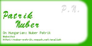 patrik nuber business card